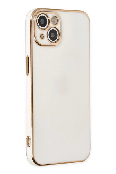 Mey İthalat®  iPhone 14 Plus Kılıf Volet Silikon - Beyaz
