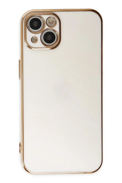 Mey İthalat®  iPhone 14 Plus Kılıf Volet Silikon - Beyaz