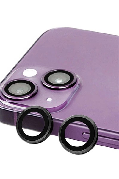 Mey İthalat®  iPhone 14 Plus Raze Metal Kamera Lens - Siyah