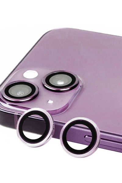 Mey İthalat®  iPhone 14 Plus Raze Metal Kamera Lens - Mor