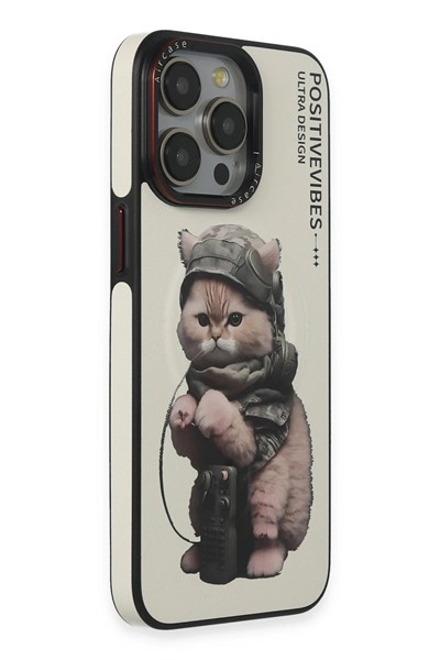 Mey İthalat®  iPhone 14 Pro Fun Magsafe Kapak - Beyaz
