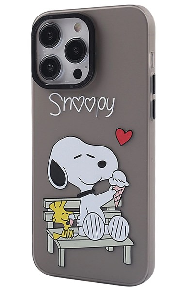 Mey İthalat®  iPhone 14 Pro Kılıf  Desenli Kapak -  Siyah - 2