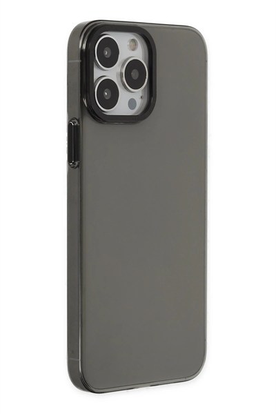 Mey İthalat®  iPhone 14 Pro Kılıf Anka PC Sert Metal Kapak - Siyah