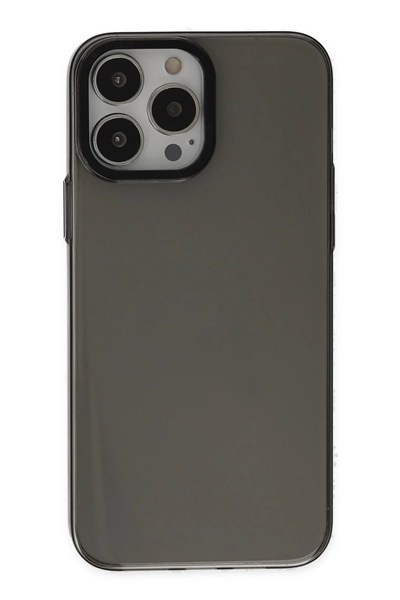 Mey İthalat®  iPhone 14 Pro Kılıf Anka PC Sert Metal Kapak - Siyah