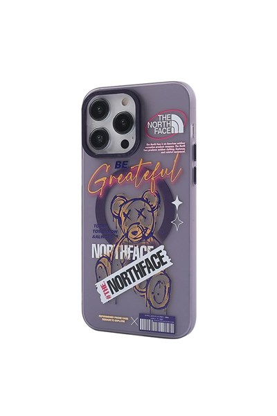 Mey İthalat®  iPhone 14 Pro Kılıf Apollo Magneticsafe Desenli Kapak - Apollo Mor - 2