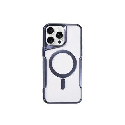 Mey İthalat®  iPhone 14 Pro Kılıf Boyi Magsafe Silikon Kapak - Lacivert