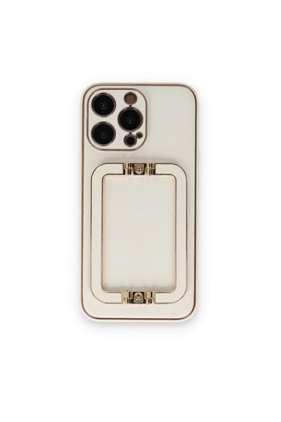 Mey İthalat®  iPhone 14 Pro Kılıf Coco Elit Kapak - Beyaz