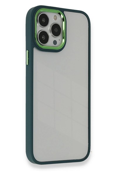 Mey İthalat®  iPhone 14 Pro Kılıf Dora Kapak - Haki Yeşil