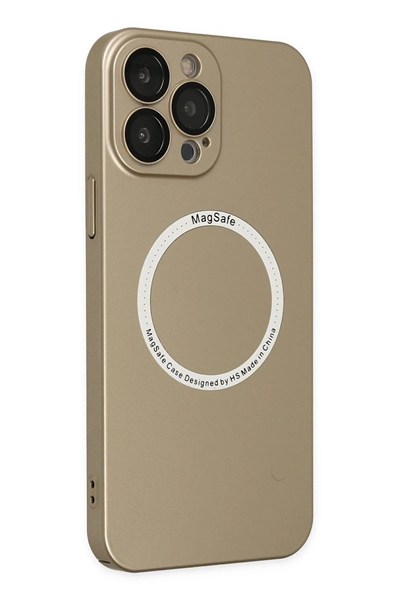 Mey İthalat®  iPhone 14 Pro Kılıf Jack Magneticsafe Lens Silikon - Gold