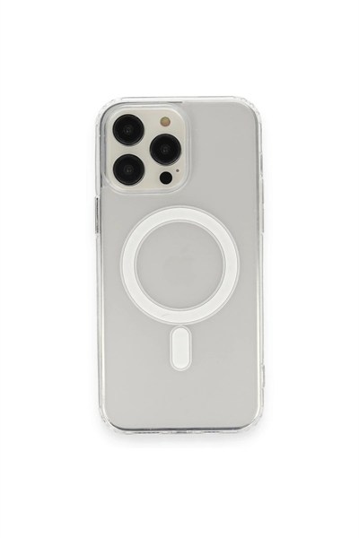 Mey İthalat®  iPhone 14 Pro Kılıf Matte Şeffaf Magneticsafe - Şeffaf