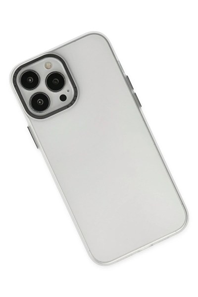 Mey İthalat®  iPhone 14 Pro Kılıf Modos Metal Kapak - Şeffaf
