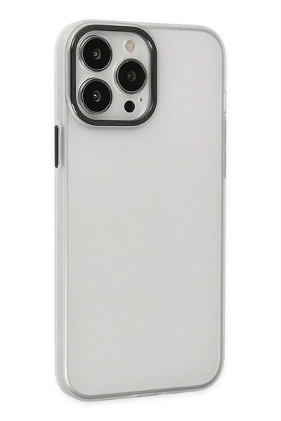 Mey İthalat®  iPhone 14 Pro Kılıf Modos Metal Kapak - Şeffaf