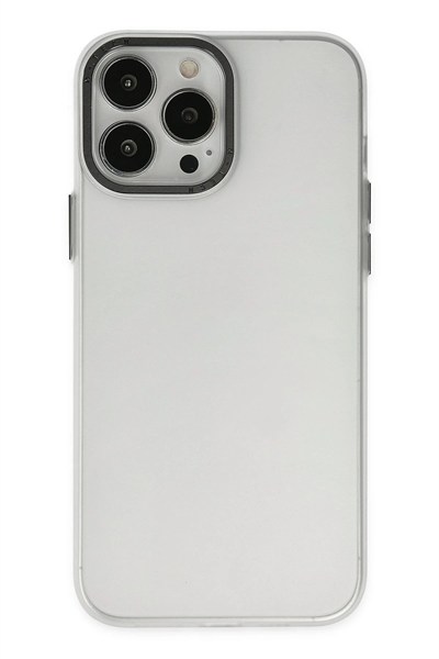 Mey İthalat®  iPhone 14 Pro Kılıf Modos Metal Kapak - Şeffaf