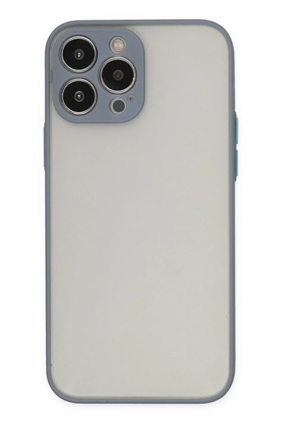 Mey İthalat®  iPhone 14 Pro Kılıf Montreal Silikon Kapak - Gri