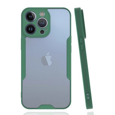 Mey İthalat®  iPhone 14 Pro Kılıf Platin Silikon - Yeşil