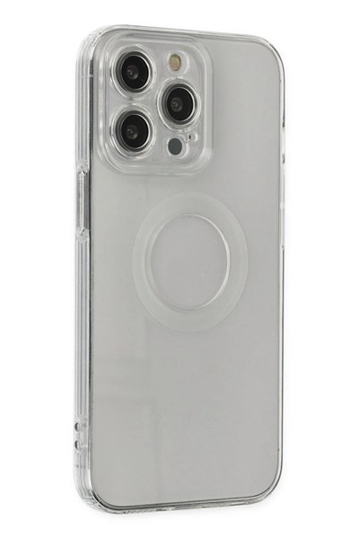 Mey İthalat®  iPhone 14 Pro Kılıf Santa Lens Silikon - Şeffaf