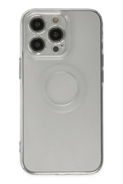 Mey İthalat®  iPhone 14 Pro Kılıf Santa Lens Silikon - Şeffaf