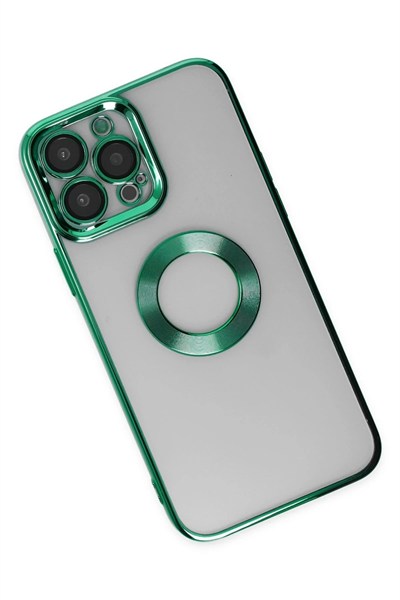 Mey İthalat®  iPhone 14 Pro Kılıf Slot Silikon - Köknar Yeşili
