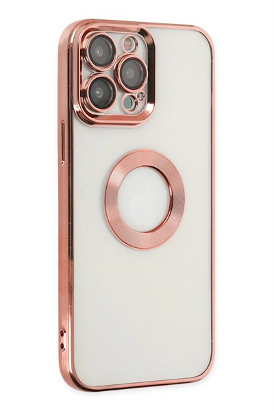 Mey İthalat®  iPhone 14 Pro Kılıf Slot Silikon - Rose Gold