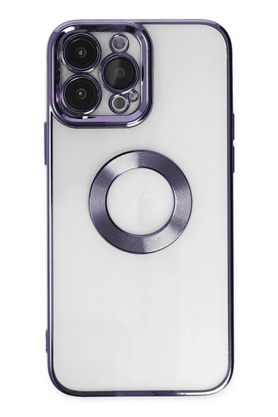 Mey İthalat®  iPhone 14 Pro Kılıf Slot Silikon - Mor