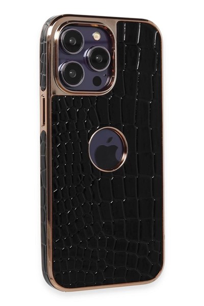 Mey İthalat®  iPhone 14 Pro Kılıf Snake Kapak - Siyah