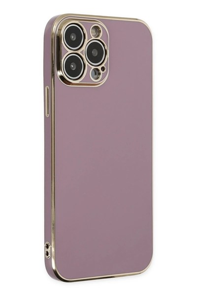 Mey İthalat®  iPhone 14 Pro Kılıf Volet Silikon - Mor