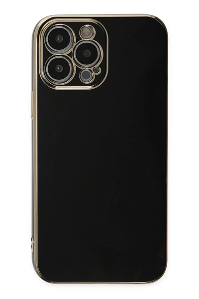 Mey İthalat®  iPhone 14 Pro Kılıf Volet Silikon - Siyah