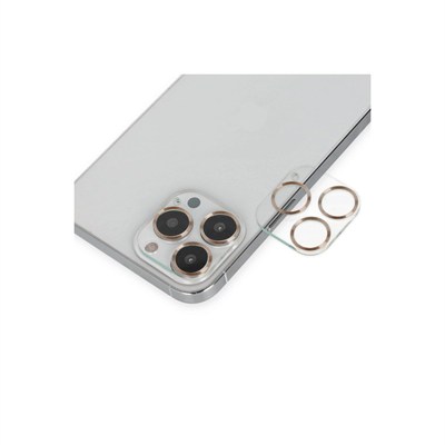 Mey İthalat®  iPhone 14 Pro Max Band Metal Kamera Lens - Gold