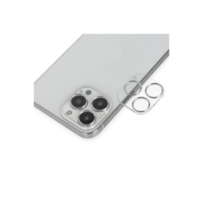 Mey İthalat®  iPhone 14 Pro Max Band Metal Kamera Lens - Gümüş