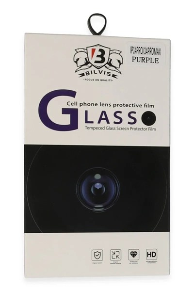 Mey İthalat®  iPhone 14 Pro Max Bilvis Titan Kamera Lens - Derin Mor