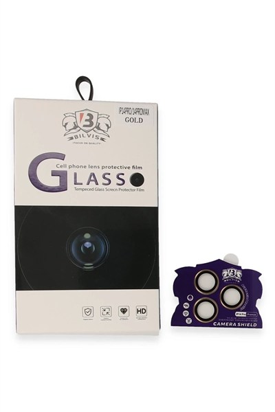 Mey İthalat®  iPhone 14 Pro Max Bilvis Titan Kamera Lens - Gold