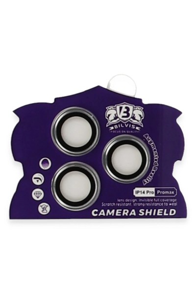 Mey İthalat®  iPhone 14 Pro Max Bilvis Titan Kamera Lens - Gümüş