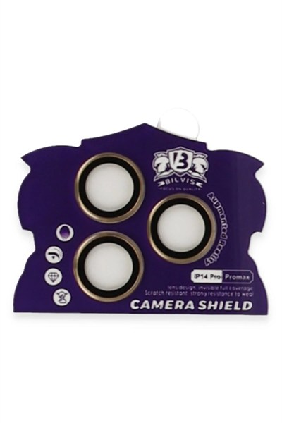 Mey İthalat®  iPhone 14 Pro Max Bilvis Titan Kamera Lens - Gold