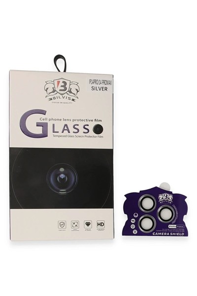 Mey İthalat®  iPhone 14 Pro Max Bilvis Titan Kamera Lens - Gümüş