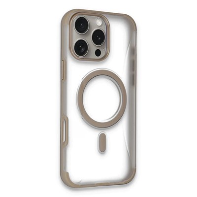Mey İthalat®  iPhone 14 Pro Max Hilton Magsafe Kapak - Gold
