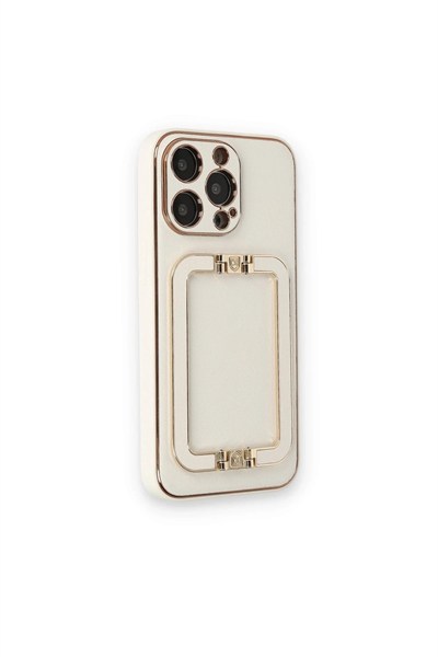 Mey İthalat®  iPhone 14 Pro Max Kılıf Coco Elit Kapak - Beyaz