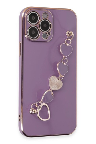 Mey İthalat®  iPhone 14 Pro Max Kılıf Esila Silikon - Mor