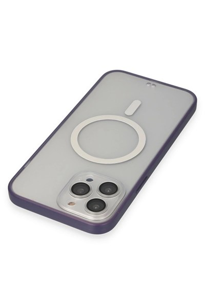 Mey İthalat®  iPhone 14 Pro Max Kılıf Grand Magneticsafe Kapak - Mor