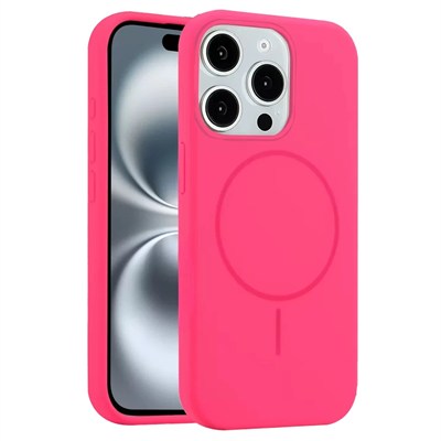 Mey İthalat®  iPhone 14 Pro Max Kılıf Jully Magsafe Kapak - Pembe