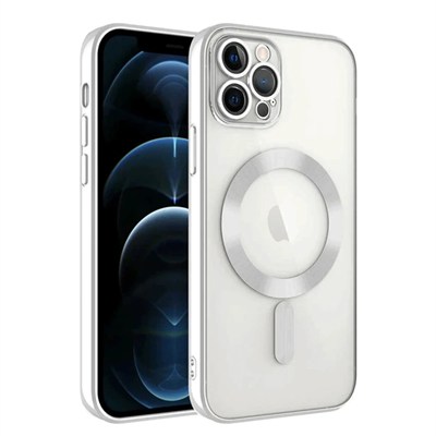 Mey İthalat®  iPhone 14 Pro Max Kılıf Kross Magneticsafe Kapak - Gümüş