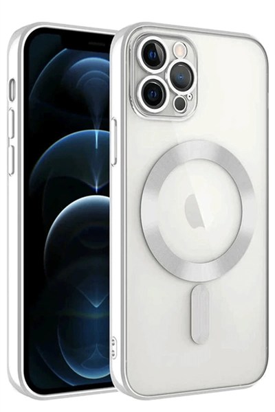 Mey İthalat®  iPhone 14 Pro Max Kılıf Kross Magneticsafe Kapak - Gümüş