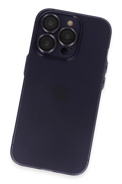 Mey İthalat®  iPhone 14 Pro Max Kılıf Luko Lens Silikon - Siyah