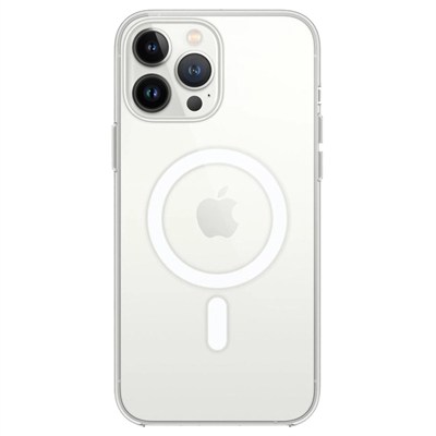 Mey İthalat®  iPhone 14 Pro Max Kılıf Magneticsafe Şeffaf Silikon - Şeffaf
