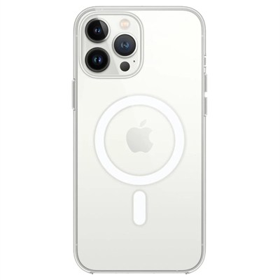 Mey İthalat®  iPhone 14 Pro Max Kılıf Magneticsafe Şeffaf Silikon - Şeffaf
