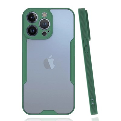 Mey İthalat®  iPhone 14 Pro Max Kılıf Platin Silikon - Yeşil