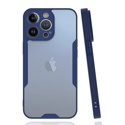 Mey İthalat®  iPhone 14 Pro Max Kılıf Platin Silikon - Lacivert
