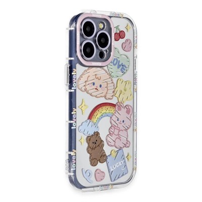 Mey İthalat®  iPhone 14 Pro Max Kılıf Reflexion Desenli Kapak - Desen 4