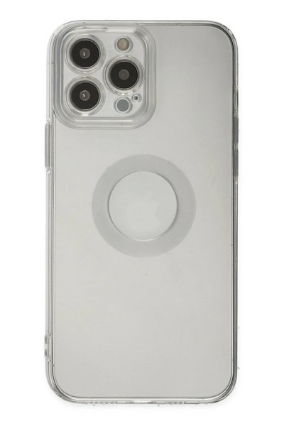 Mey İthalat®  iPhone 14 Pro Max Kılıf Santa Lens Silikon - Şeffaf