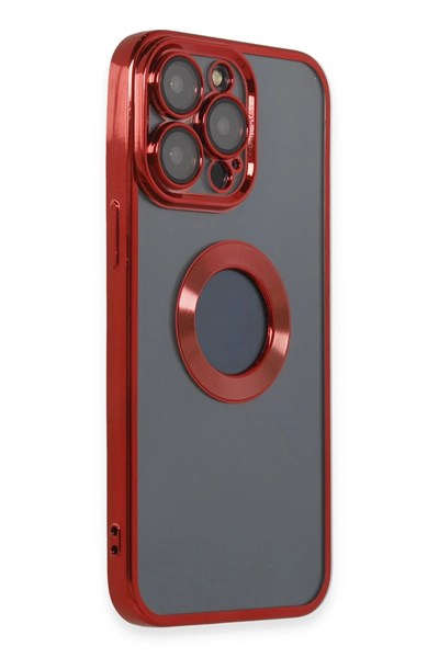 Mey İthalat®  iPhone 14 Pro Max Kılıf Slot Silikon - Kırmızı