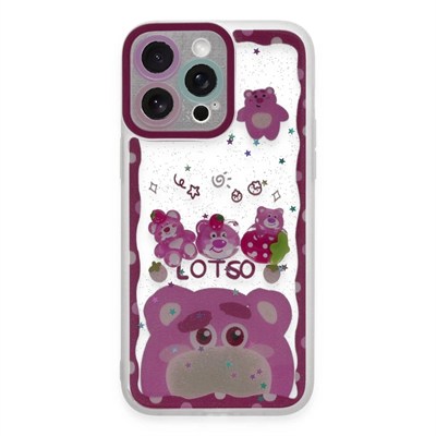Mey İthalat®  iPhone 14 Pro Max Kılıf Sweet Desenli Silikon Kapak - Pembe